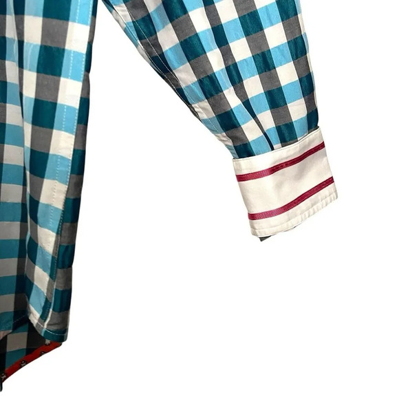 Robert Graham X Plaid Classic Long Sleeve Button Up Shirt Preppy Size Large - Picture 7 of 12